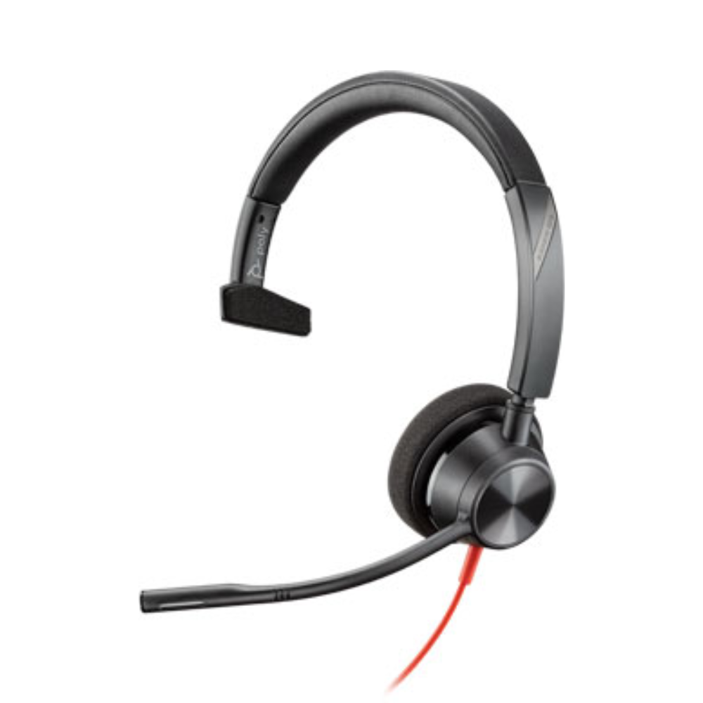 HP Poly Blackwire 3310, UC, Mono Corded headset - USB-A