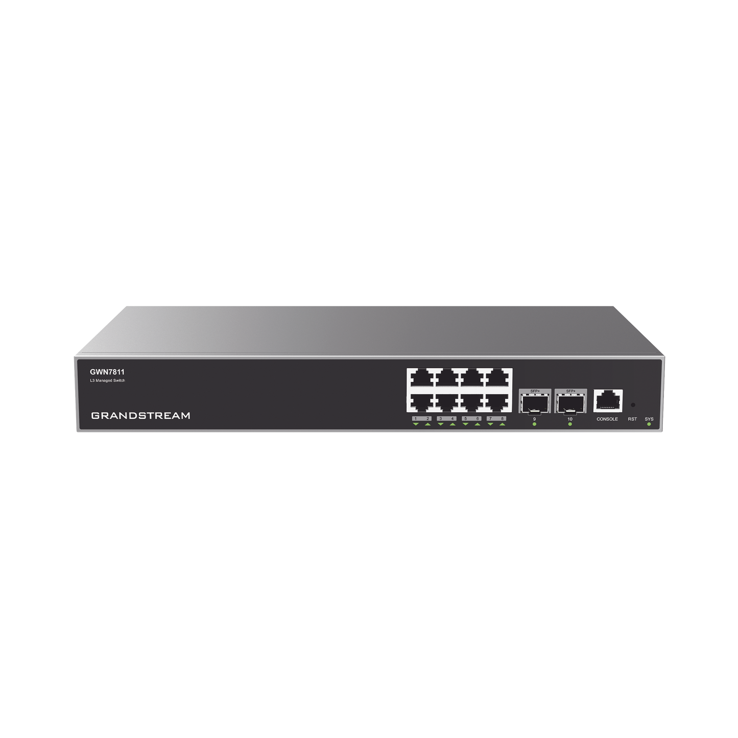 Grandstream GWN7811 Enterprise Layer 3 Managed Network Switch, 8 x GigE, 2 x SFP+