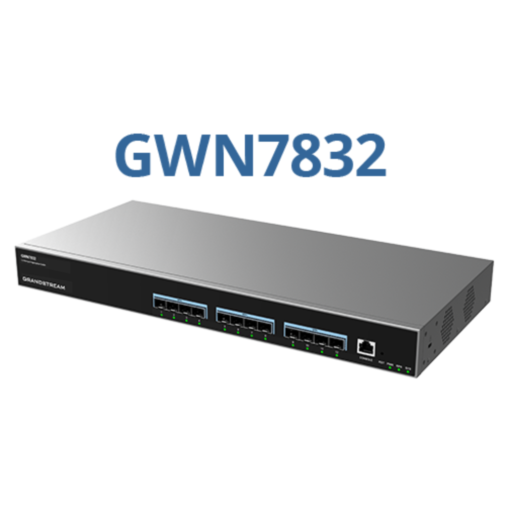 Grandstream GWN7832 Enterprise Layer 3 managed Aggregation Switch, 12 x SFP+, Redundant PSU
