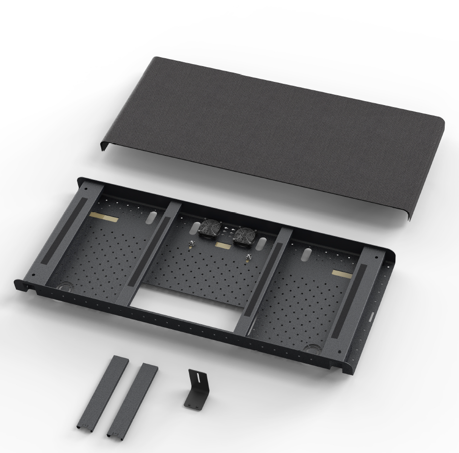 AV Credenza 2U - Black Grey