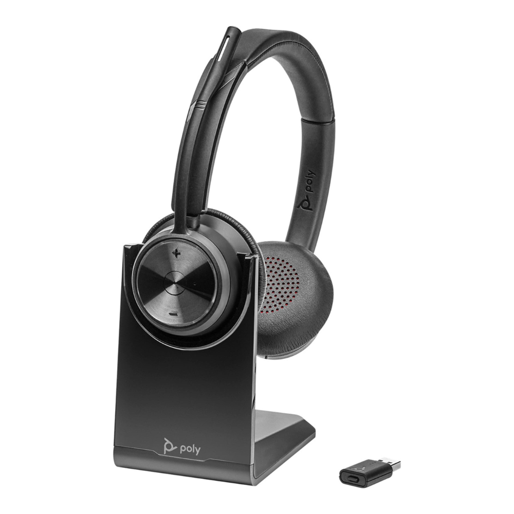 HP Poly Savi 7320 UC Stereo DECT Headset, D400 USB-A Dongle ** Promo While Stock Lasts **