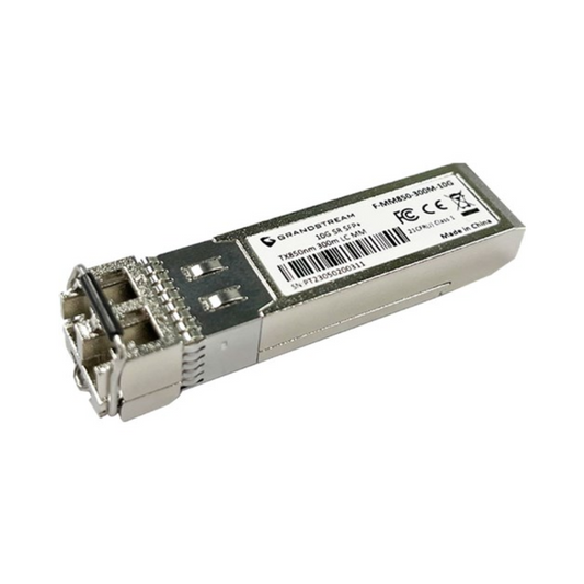 Grandstream F-MM850-300M-10G SFP+ Fiber Module (Multi-Mode, 850nm, 300-Meter, 10Gbps)
