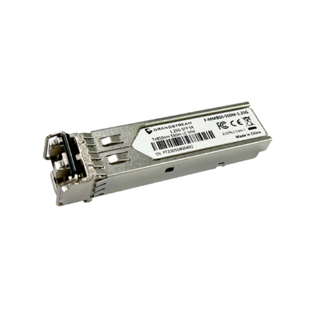 Grandstream F-MM850-550M-1.25G SFP Fiber Module (Multi-Mode, 850nm, 55-Meter, 1.25Gbps)