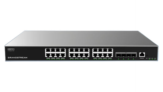 Grandstream GWN7813 Enterprise Layer 3 Managed network Switch, 24 x GigE, 4 x SFP+