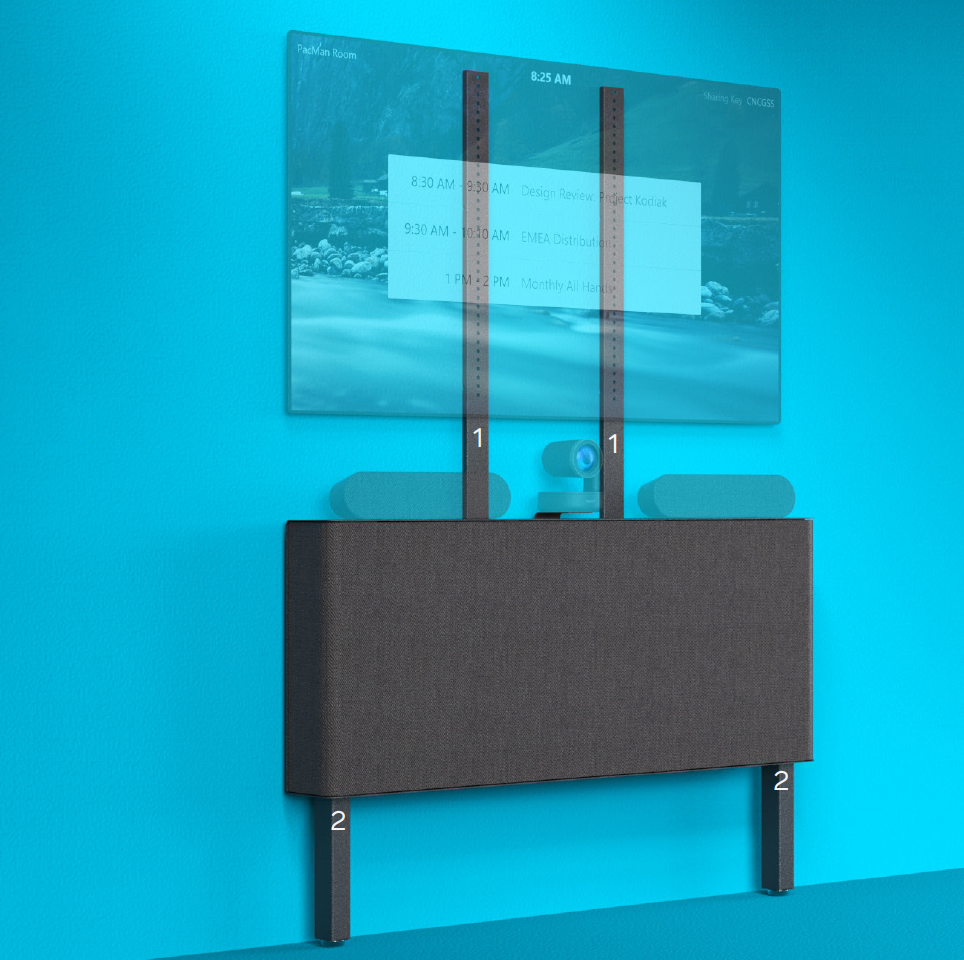 Support Kit for AV Credenza - Black Grey